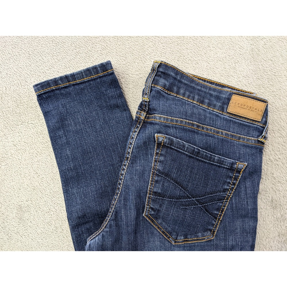 Aeropostale Jeggings‎ Women's Size 4 Dark Wash Denim Jeans Slim Fitted